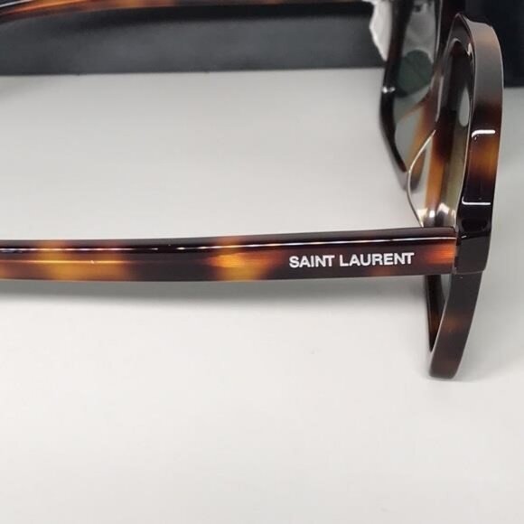 New Authentic Tortoise Square Sunglasses with Black Case SL 174 002 - Picture 10 of 11